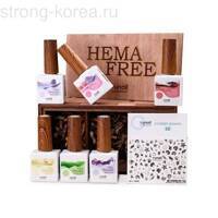 Набор Hema Free Gel Polish в деревянной коробке